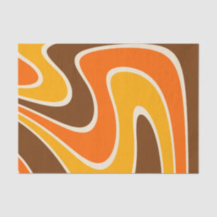 70s Retro Abstract Lava Design Tissue Paper