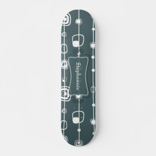 70's Retro Blue Square Comp Skateboard