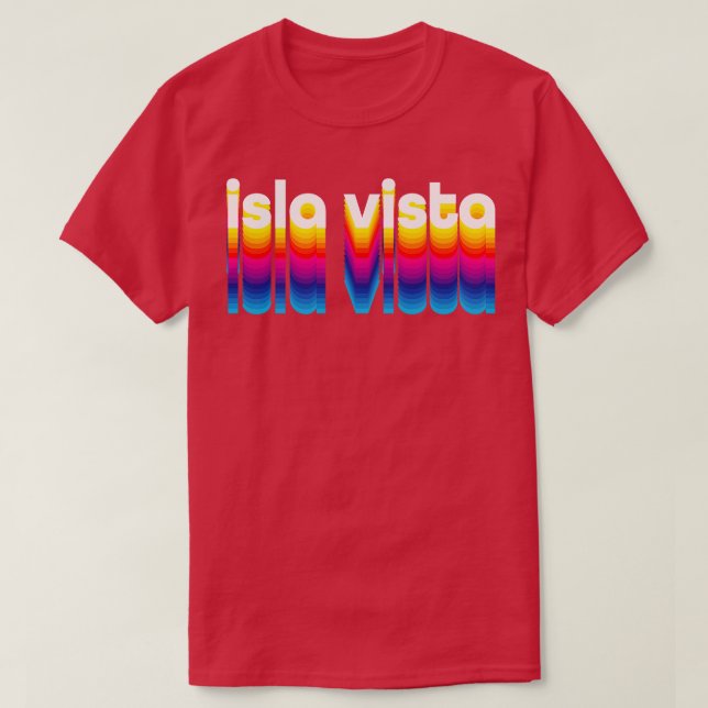 70s Retro Colour Style Isla Vista Apparel Womens I T-Shirt (Design Front)