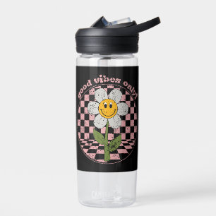 70's Retro Daisy Good Vibes Only Water Bottle