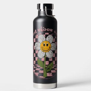 70's Retro Daisy Good Vibes Only Water Bottle