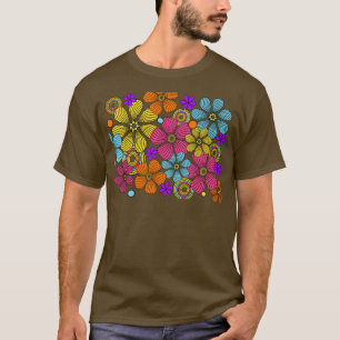 70s Retro Flower power Design T-Shirt