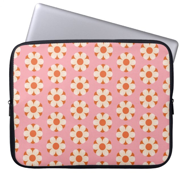 70s Retro flower power pattern backgroundretro, 70 Laptop Sleeve (Front)