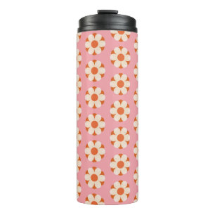 70s Retro flower power pattern backgroundretro, 70 Thermal Tumbler