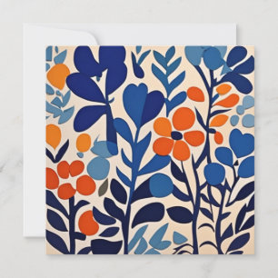 70's retro flowers holiday card