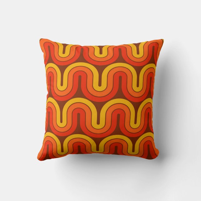 70s Retro Geometric Design Cushion (Back)