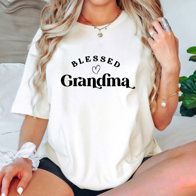 70s Retro Groovy Blessed Grandma & Heart Birthday T-Shirt (70s Retro Groovy Blessed Grandma & Heart Birthday T-Shirt)