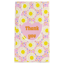 70s Retro Groovy Pink Daisy Floral Pattern