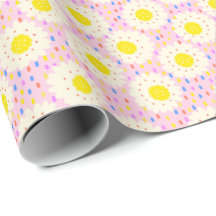 70s Retro Groovy Pink Daisy Floral Pattern