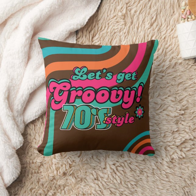  70's Retro Groovy Room Salon Party Decor Cushion (Blanket)