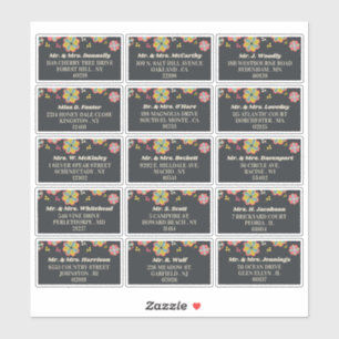 70's Retro Groovy Wedding Individual Guest Address