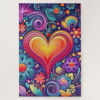 70s Retro Heart Puzzle