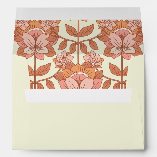 70s Retro Inspired Wedding Envelope (Back (Bottom))