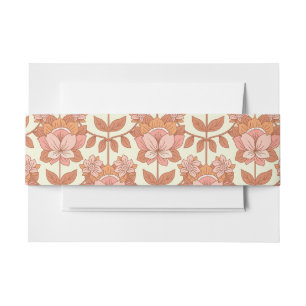70s Retro Inspired Wedding Invitation Belly Band