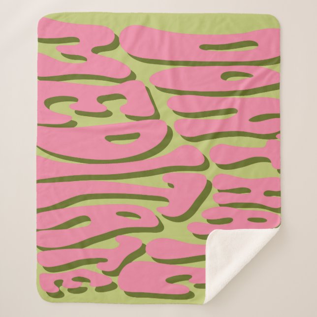 70s Retro: 'Meditate' Motivational Poster Sherpa Blanket (Front)