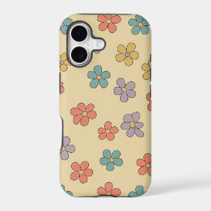 70s Retro Pastel Floral Seamless Phone Case