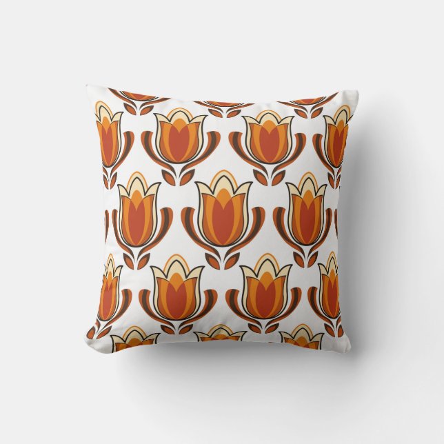 70's retro pattern material illustration70s,1970,p cushion (Front)