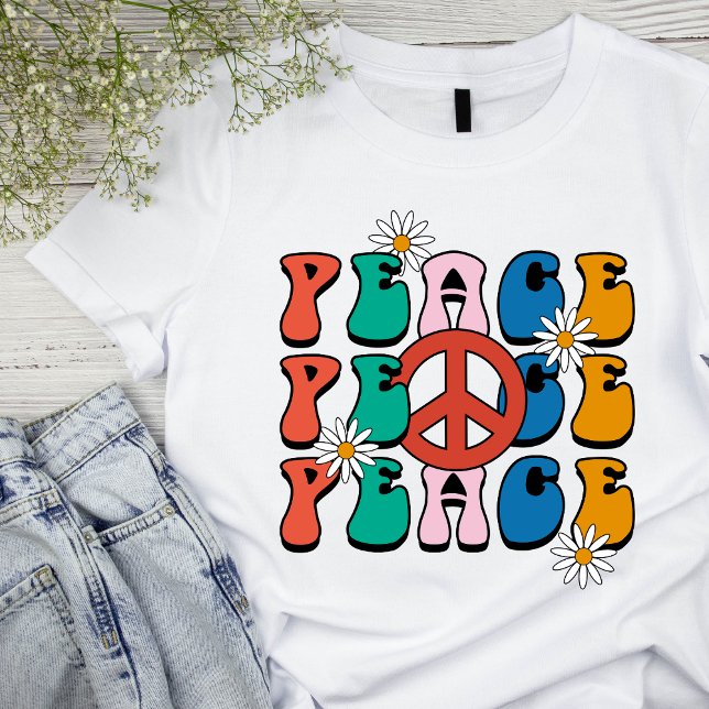 70's Retro Peace Woman's Basic T-shirt (Creator Uploaded)