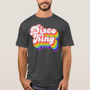 70s Retro Rainbow Disco King T-Shirt