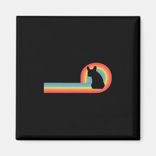 - 70s Retro Rainbow Dog Pet Owner Cute Magnet