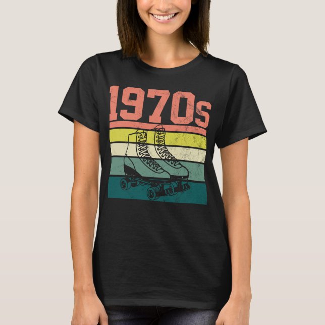 70s retro roller shoes T-Shirt (Front)