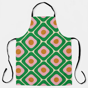70's Retro Seamless Pattern. 60s and 70s Aesthetic Apron