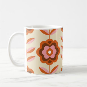 70's Retro Seamless Pattern. 60s and 70s Aesthetic Coffee Mug