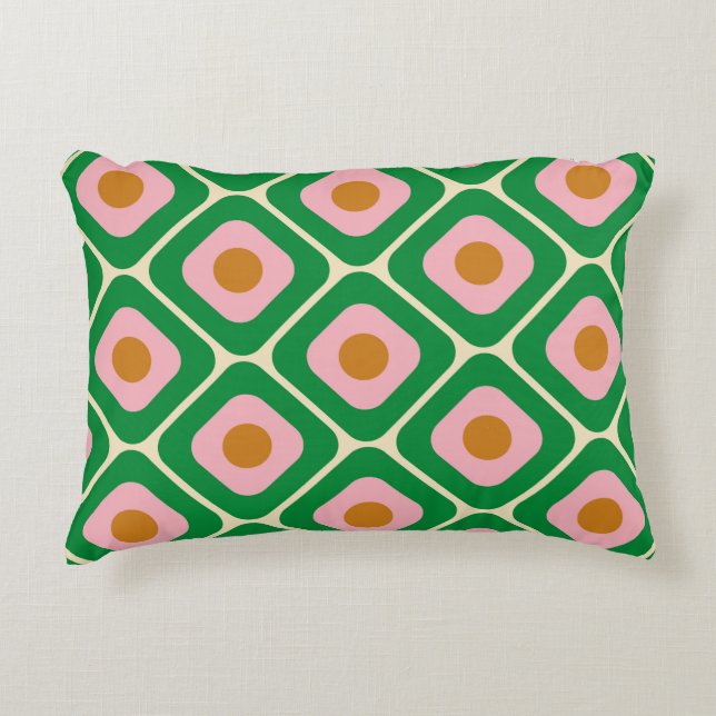 70's Retro Seamless Pattern. 60s and 70s Aesthetic Decorative Cushion (Front)