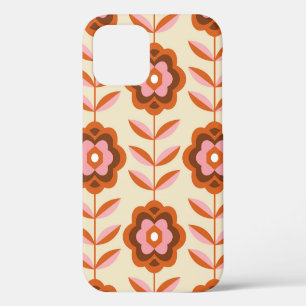 70's Retro Seamless Pattern. 60s and 70s Aesthetic iPhone 12 Case