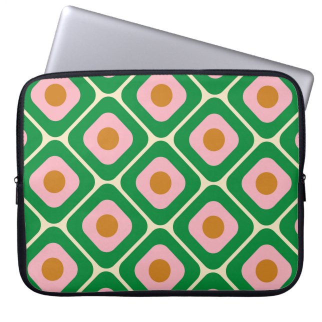 70's Retro Seamless Pattern. 60s and 70s Aesthetic Laptop Sleeve (Front)