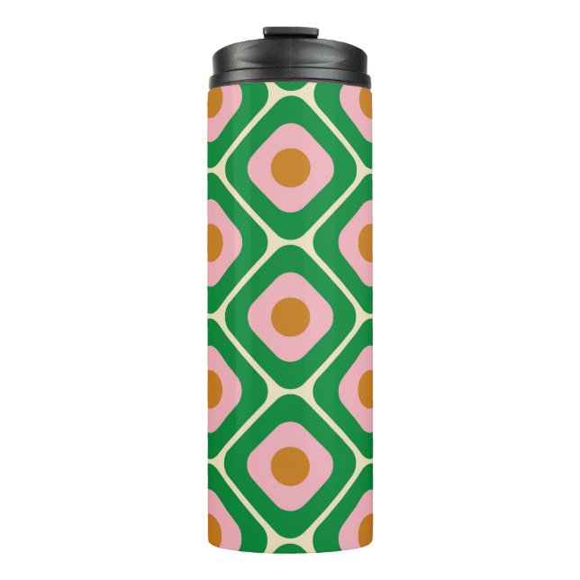 70's Retro Seamless Pattern. 60s and 70s Aesthetic Thermal Tumbler (Front)