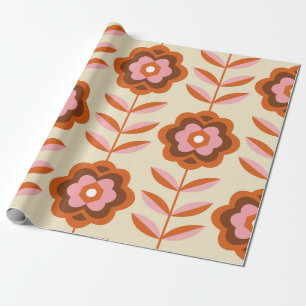 70's Retro Seamless Pattern. 60s and 70s Aesthetic Wrapping Paper