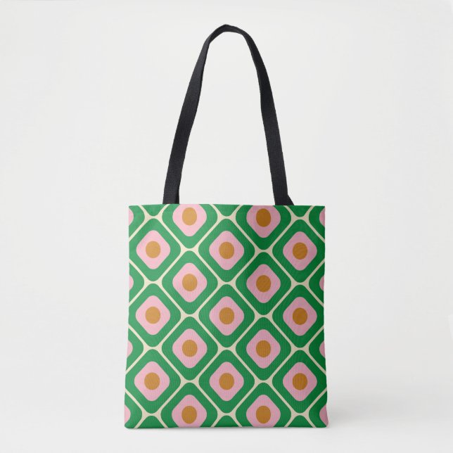 70's Retro Seamless Pattern. 60s and 70s Esthetic Tote Bag (Front)