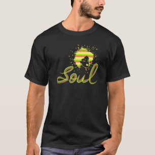 70s retro soul Funky Black Afro Hair T-Shirt