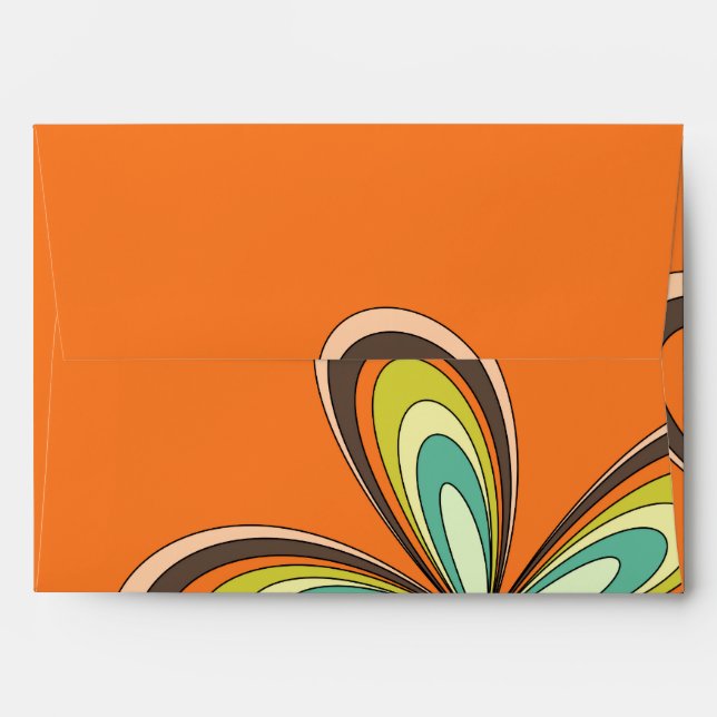 70's retro spring hippie flower power envelopes (Back (Top Flap))