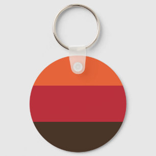 70s Retro Striped Color Pattern Key Ring