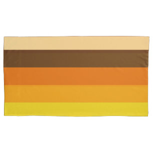 70s Retro Striped Color Pattern Pillowcase