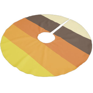 70s Retro Striped Colour Pattern Brushed Polyester Tree Skirt