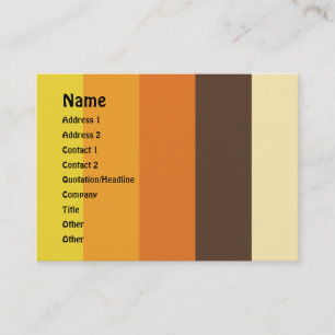 70s Retro Striped Colour Pattern Business Card