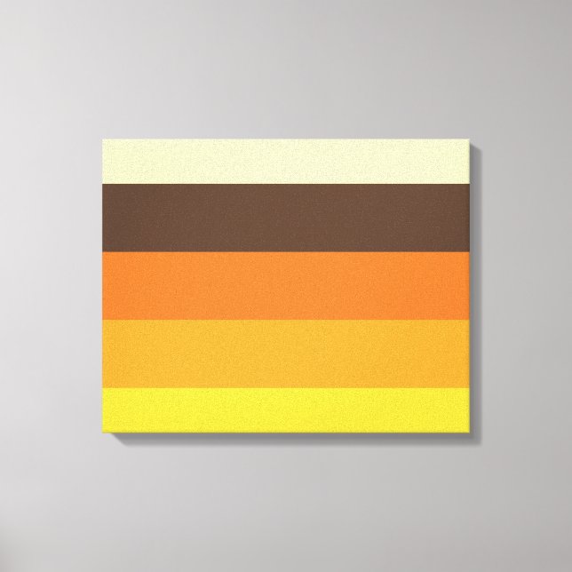 70s Retro Striped Colour Pattern Canvas Print (Front)