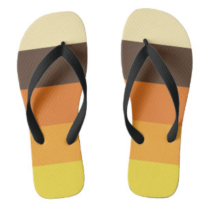 70s Retro Striped Colour Pattern Jandals