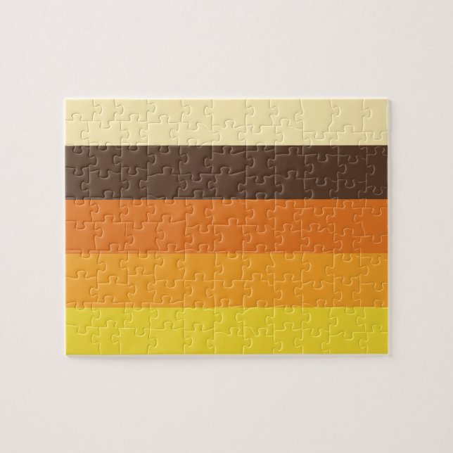 70s Retro Striped Colour Pattern Jigsaw Puzzle (Horizontal)