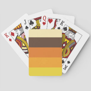 70s Retro Striped Colour Pattern Playing Cards