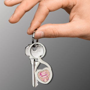 70's Retro Vegas Style Super Mum Always Busy 24/7 Key Ring