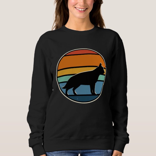 70s Retro Vintage German Shepherd Sweatshirt (Front)