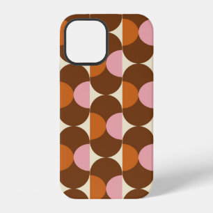70s retro vintage pattern backgroundvintage, geome iPhone 12 case