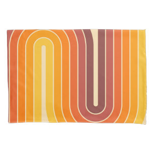 70s Retro Vintage Style Geometric Design Pillowcase