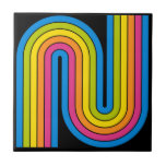 70s Retro Vintage Style Geometric Design Tile<br><div class="desc">Colorful 1970s Style Retro Vintage Geometric Design.</div>