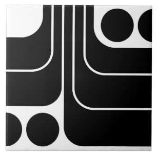 70s Retro Vintage Style Geometric Pattern Tile