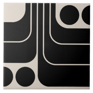 70s Retro Vintage Style Geometric Pattern Tile